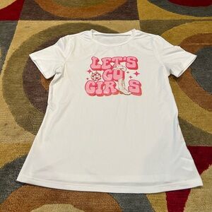 NWOT Shein Let’s Go Girls Western Cowboy Hat Boot Graphic Tee Women’s Medium